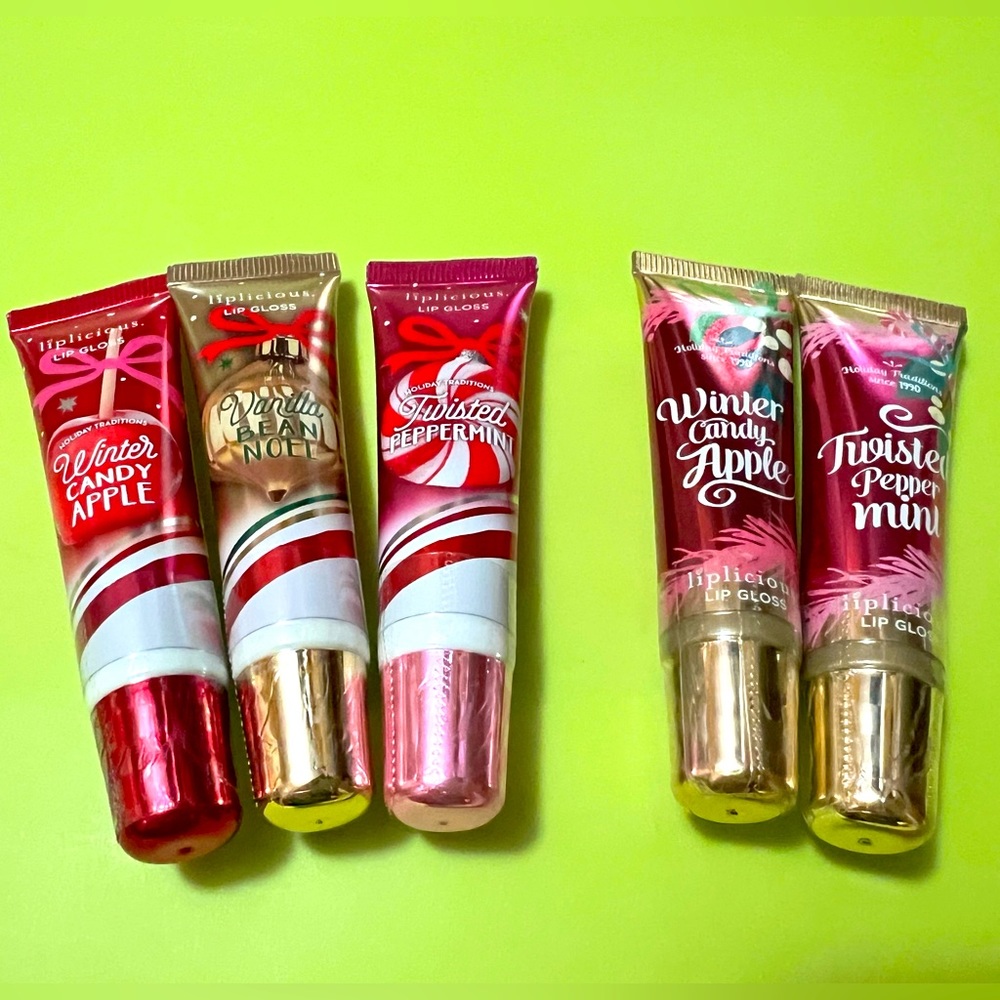 New Bath & Body Works BBW Liplicious Lip Gloss Christmas Holiday ~ Select One